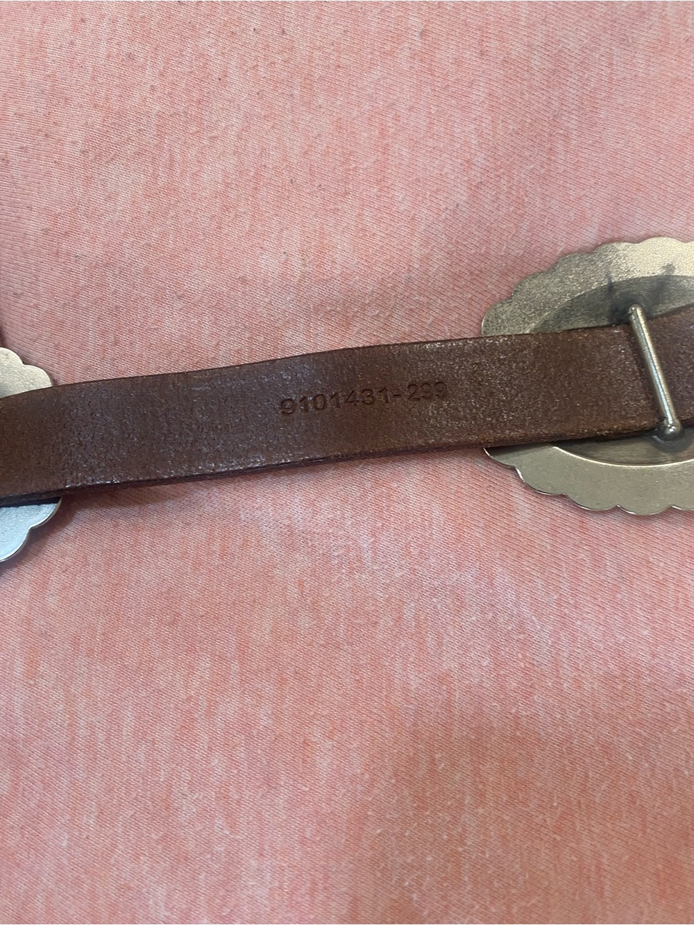 Vintage Ralph Lauren Brown Leather Belt with Silver Conchos - Picture 4 of 10